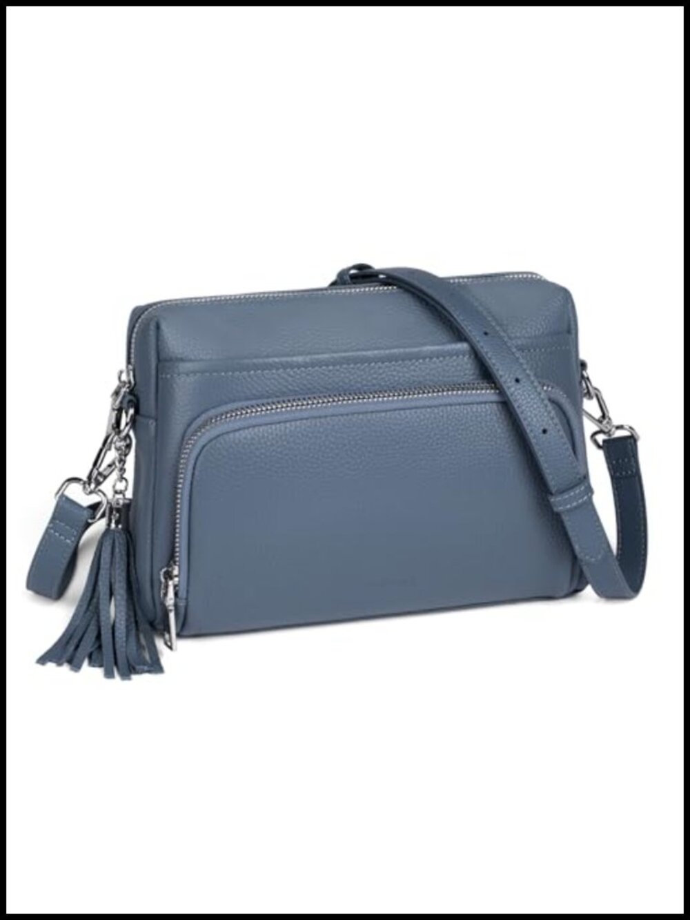 Genuine Leather Crossbody Bag RFID Wallet Purse Travel Adjustable Strap